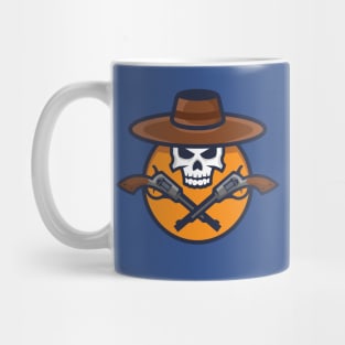 Cowboy skeleton with revolvers Mug